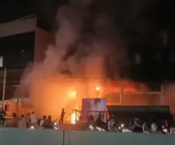 Massive Fire Destroys Automobile Showroom in Hyderabad’s Madhapur